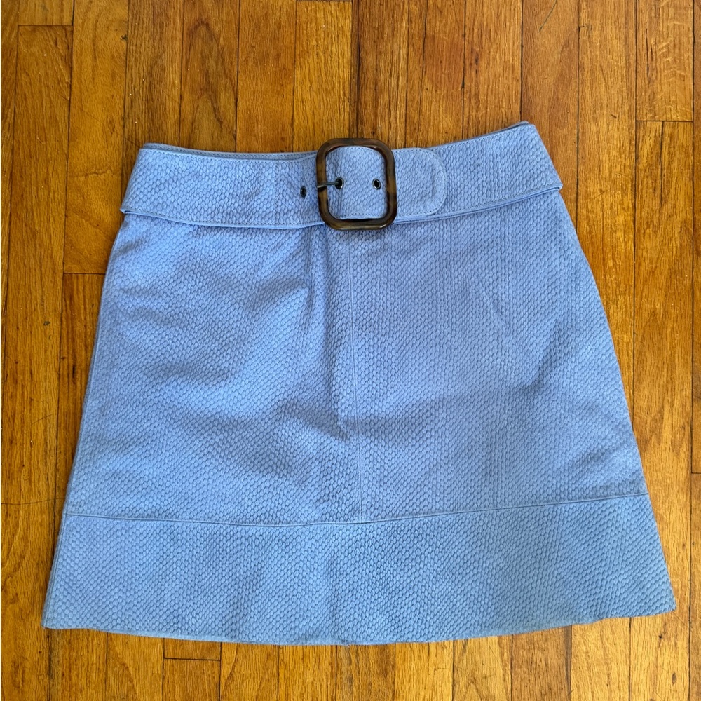 Leather Anthropologie mini skirt